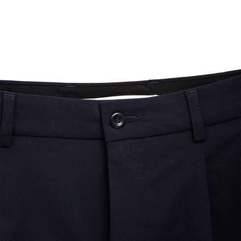 Norse Projects Benn Relaxed Light Wool Pleated Short Dark Navy N35-06127004 Degli Uberti